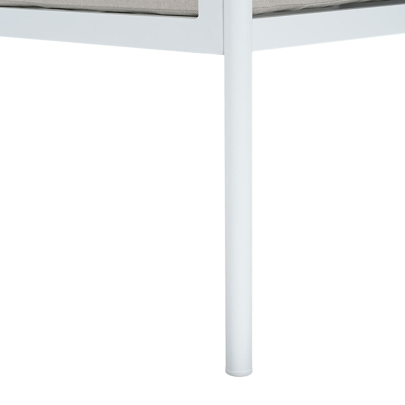 Pair of Noble House all-weather outdoor dining chairs in a set, featuring durable frames and comfortable seating for outdoor dining.