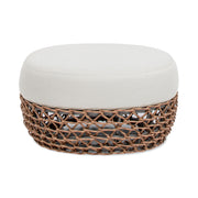 Willow - Round Upholstered Patio Ottoman - R&R Furniture Gallery (Fountain Valley, CA)