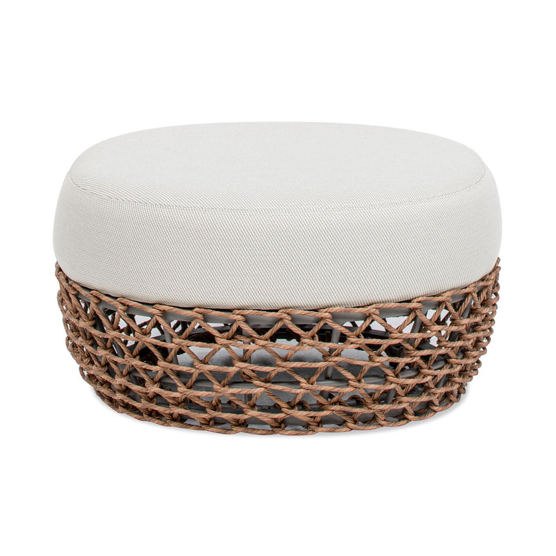 Willow - Round Upholstered Patio Ottoman - R&R Furniture Gallery (Fountain Valley, CA)