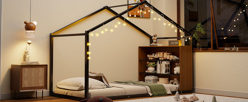 Bed House Frame With Shelves And Lights - R&R Furniture Gallery (Fountain Valley, CA)