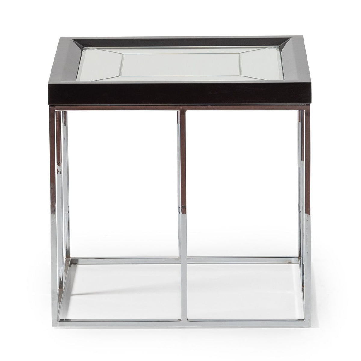 Carmela - End Table - Glossy Charcoal Sand - R&R Furniture Gallery (Fountain Valley, CA)