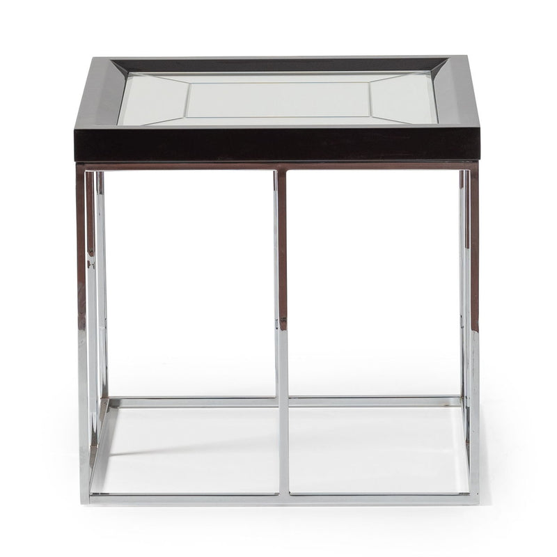 Carmela - End Table - Glossy Charcoal Sand - R&R Furniture Gallery (Fountain Valley, CA)