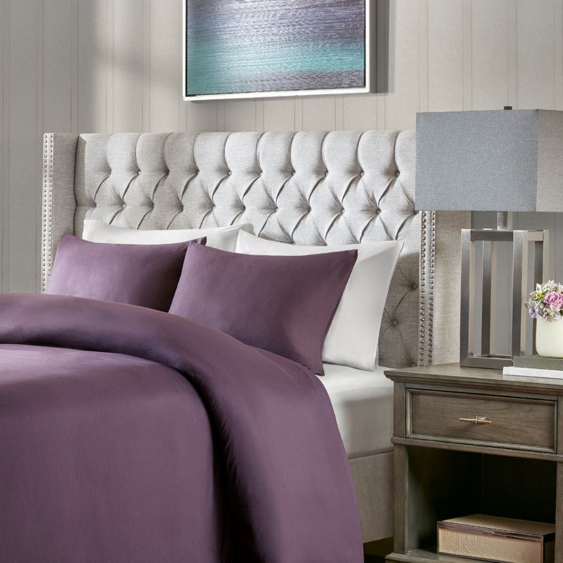 Transitional Upholstery Headboard With Tufted Buttons And Nailhead Trim - R&R Furniture Gallery (Fountain Valley, CA)