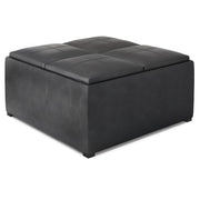 Avalon - Upholstered Square Coffee Table Storage Ottoman - R&R Furniture Gallery (Fountain Valley, CA)