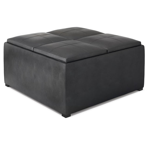 Avalon - Upholstered Square Coffee Table Storage Ottoman - R&R Furniture Gallery (Fountain Valley, CA)