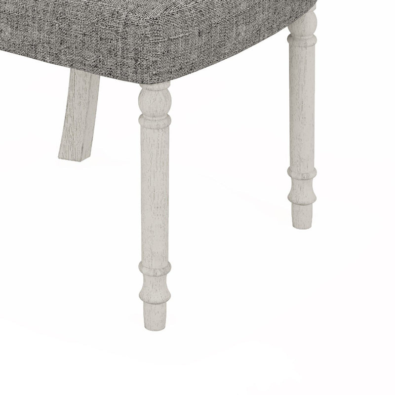 Tannen - Round 5 Piece Dining Table (Set of 5) - White / Gray