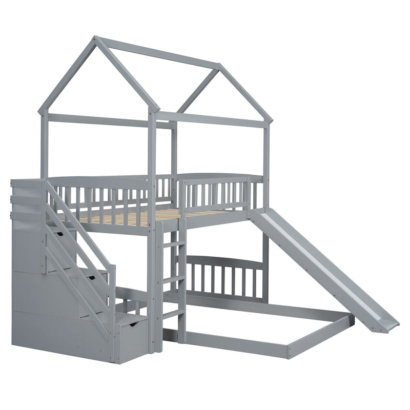 House Bunk Bed With Slide - R&R Furniture Gallery (Fountain Valley, CA)