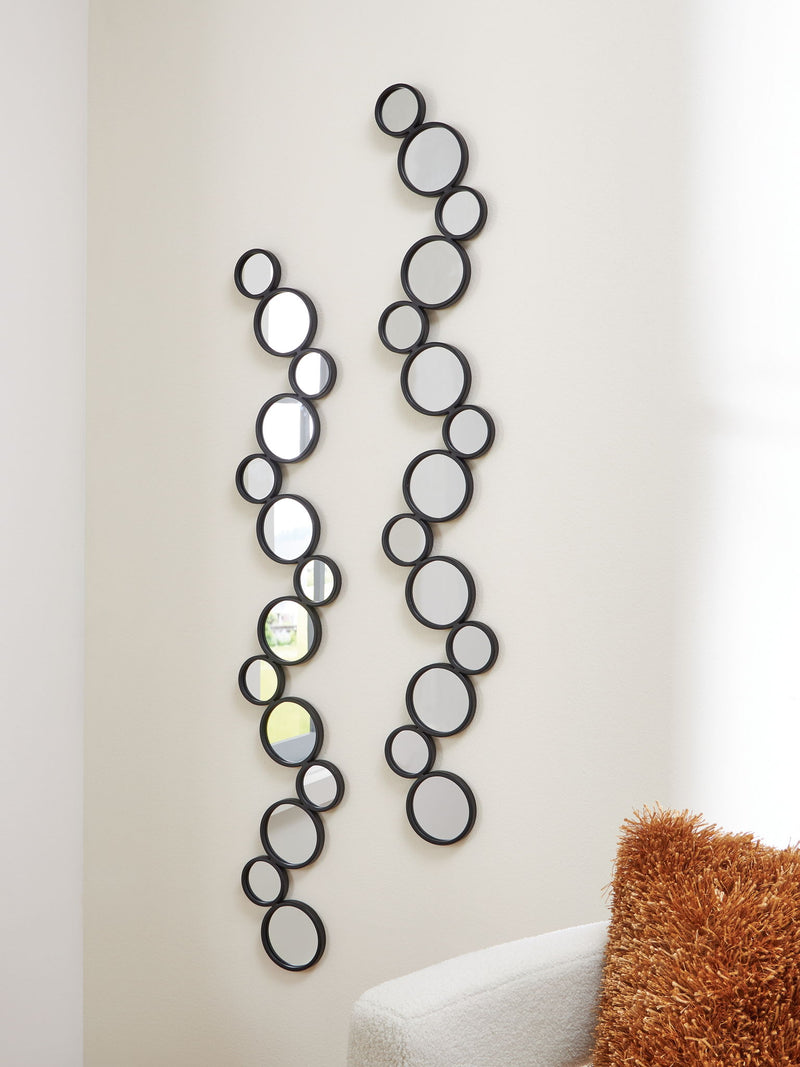Vinler - Accent Mirror Set (Set of 2) - Black - R&R Furniture Gallery (Fountain Valley, CA)