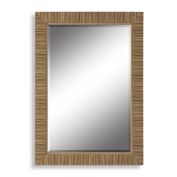 Textured Wrap Mirror - Natural
