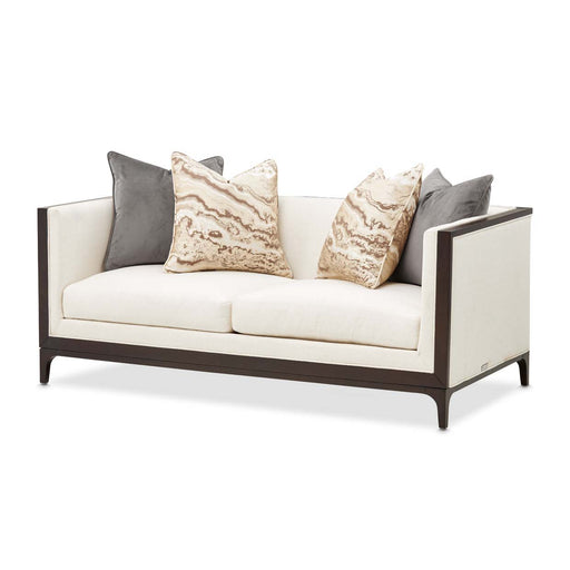 Belmont Place - Loveseat - Cream / Espresso - R&R Furniture Gallery (Fountain Valley, CA)