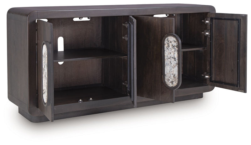 Elliston - Accent Cabinet - Espresso Brown - R&R Furniture Gallery (Fountain Valley, CA)