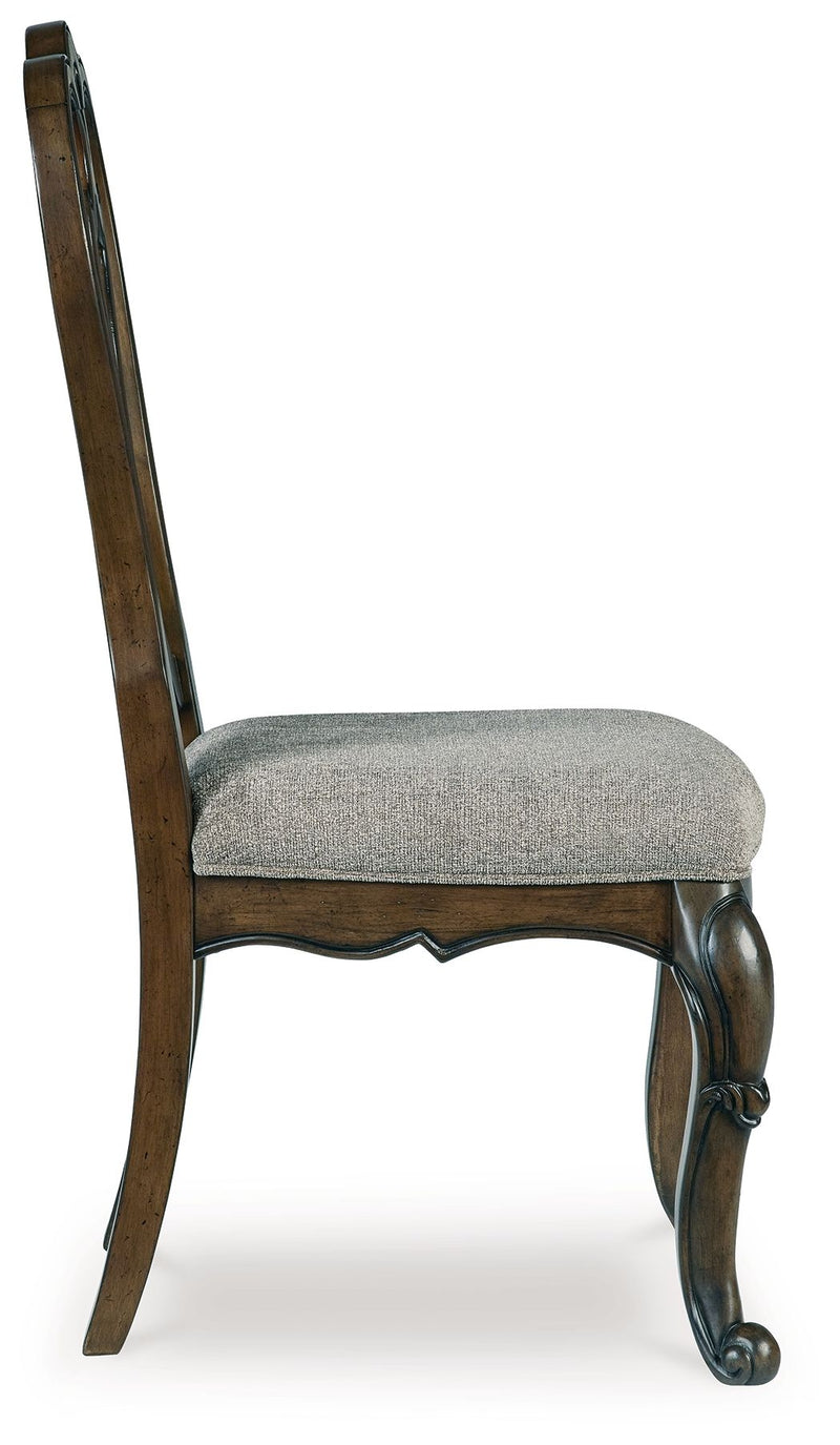 Maylee - Dining Upholstered Side Chair (Set of 2) - Dark Brown - R&R Furniture Gallery (Fountain Valley, CA)