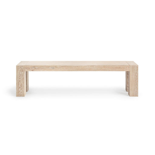 Classic Home Bristol dining bench with wooden seat and sturdy metal legs, ideal for kitchen or dining room seating.
