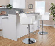 Lumi Source Stout adjustable barstool with swivel, bar height 28-30 inches, featuring a modern design and comfortable seat.