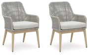 Seton Creek - Arm Chair With Cushion (Set of 2) - Gray - R&R Furniture Gallery (Fountain Valley, CA)