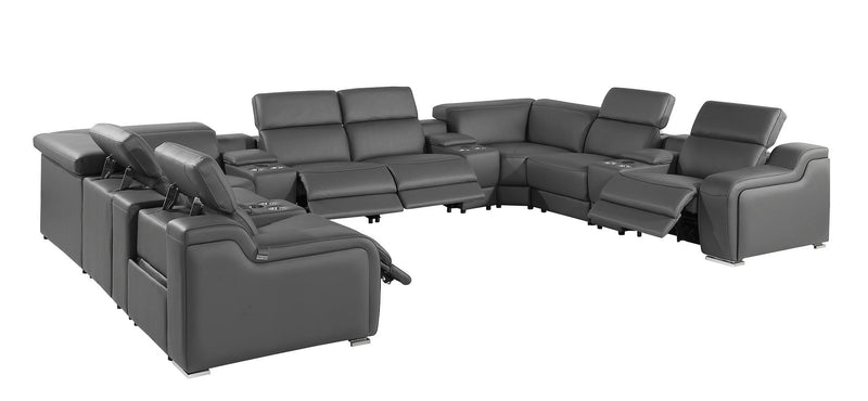 1116 - 12-Piece U-Shaped Sectional Sofa In With 4 Power Recliners & Power Headrests