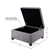 Aspen - Ottoman Soft Close Storage - R&R Furniture Gallery (Fountain Valley, CA)