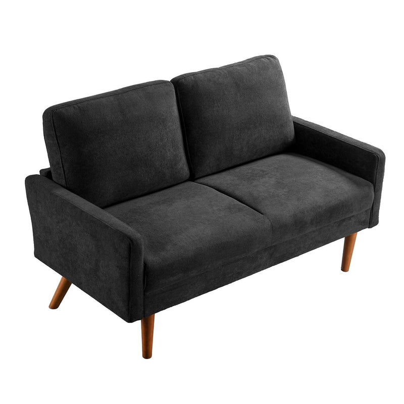 Loveseat Sofa, European Style With Sleek Design, Modern & Vintage Flair, Upholstered 2 Seater Couch - R&R Furniture Gallery (Fountain Valley, CA)