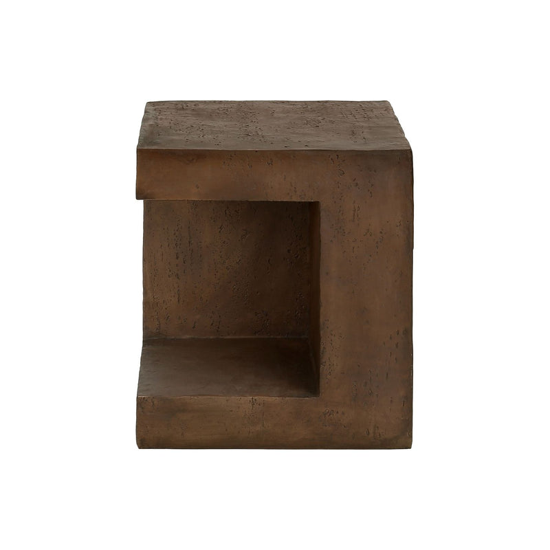 8th Street contemporary square accent table for indoor or outdoor use, featuring a sleek modern design with a sturdy surface.