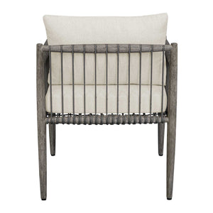 Borneo - Outdoor Dining Chair - White / Dark Gray