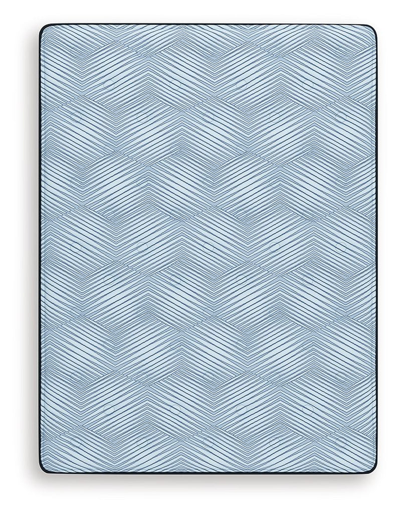 Sierra Sleep® by Ashley Peak 2.0 Bonnell hybrid mattress with plush white cover, showcasing its supportive structure and comfort layers.