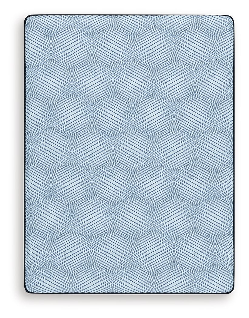 Sierra Sleep® by Ashley Peak 2.0 Bonnell hybrid mattress with plush white cover, showcasing its supportive structure and comfort layers.