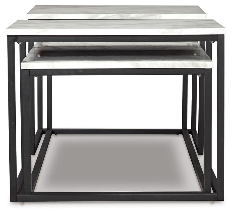 Donnesta - Occasional Table Set (Set of 3) - Gray / Black - R&R Furniture Gallery (Fountain Valley, CA)