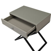 Koda - End Side Table Nightstand, Drawer And Cross Base - R&R Furniture Gallery (Fountain Valley, CA)