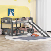 Low Bunk Bed With Slide, Fence And Ladder - R&R Furniture Gallery (Fountain Valley, CA)