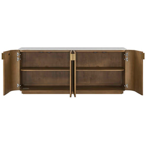 Arik - 4 Door Walnut Cabinet - Woodtone