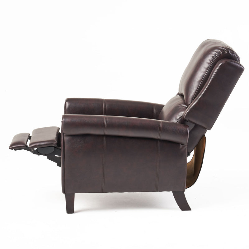 Noble House Memphis Burgundy standard recliner club chair with plush upholstery and comfortable armrests.