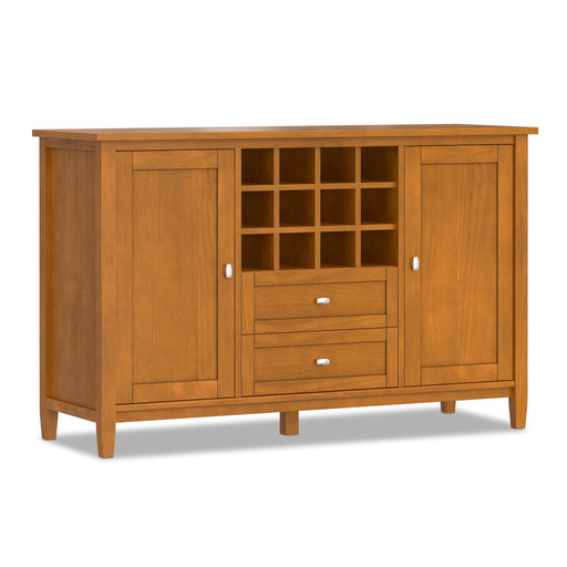 Warm Shaker - Storage Cabinet With Wine Rack - Brown - R&R Furniture Gallery (Fountain Valley, CA)