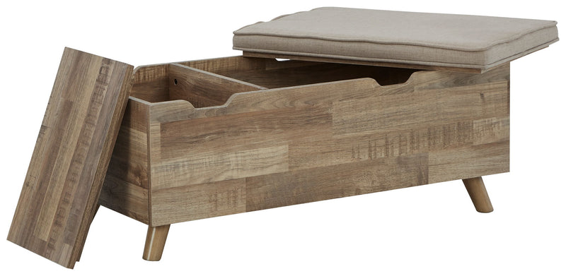 Gerdanet - Storage Bench - Beige - R&R Furniture Gallery (Fountain Valley, CA)