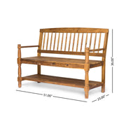 Imperial - Bench With Built In Shelf - R&R Furniture Gallery (Fountain Valley, CA)