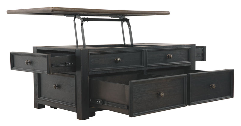 Tyler Creek - Lift Top Cocktail Table - Grayish Brown / Black - R&R Furniture Gallery (Fountain Valley, CA)