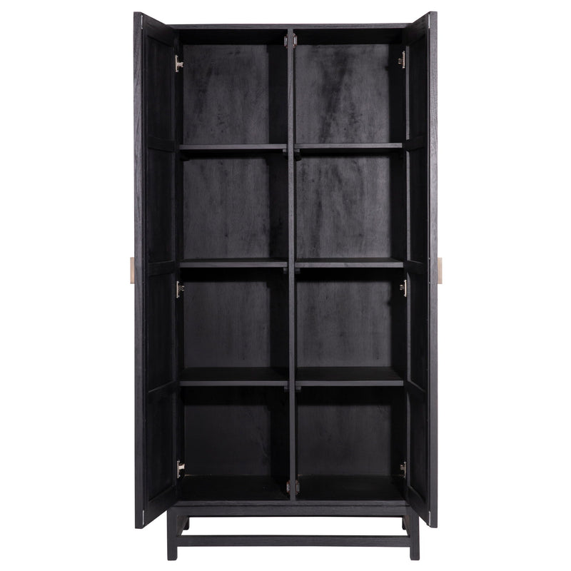 Royette - Cabinet - Antique Black With Natural