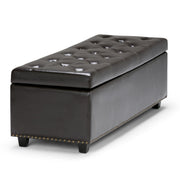 Hamilton - Storage Ottoman - Coffee Brown - R&R Furniture Gallery (Fountain Valley, CA)