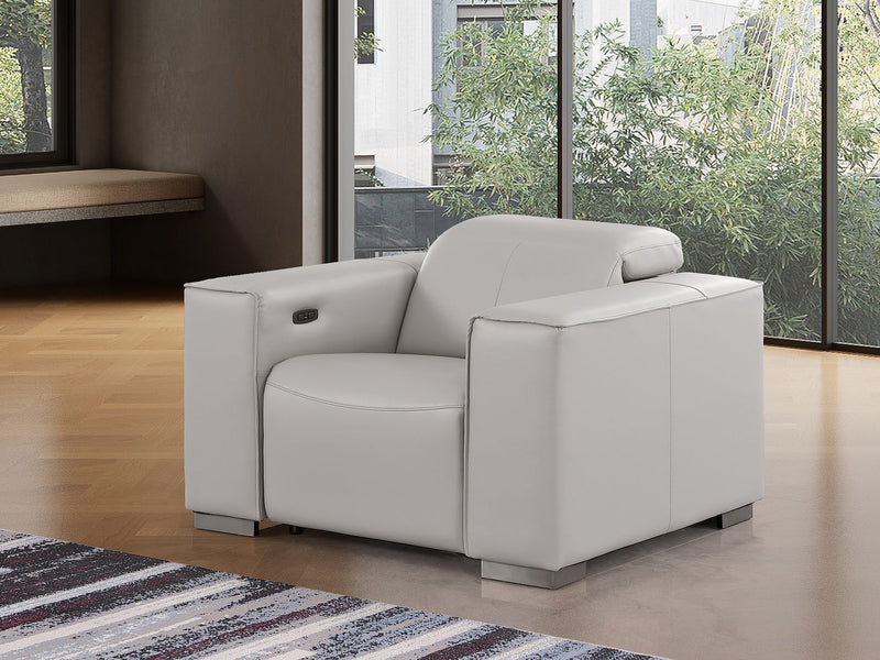 1208 - Leather Power Reclining Chair With Power Headrest - R&R Furniture Gallery (Fountain Valley, CA)