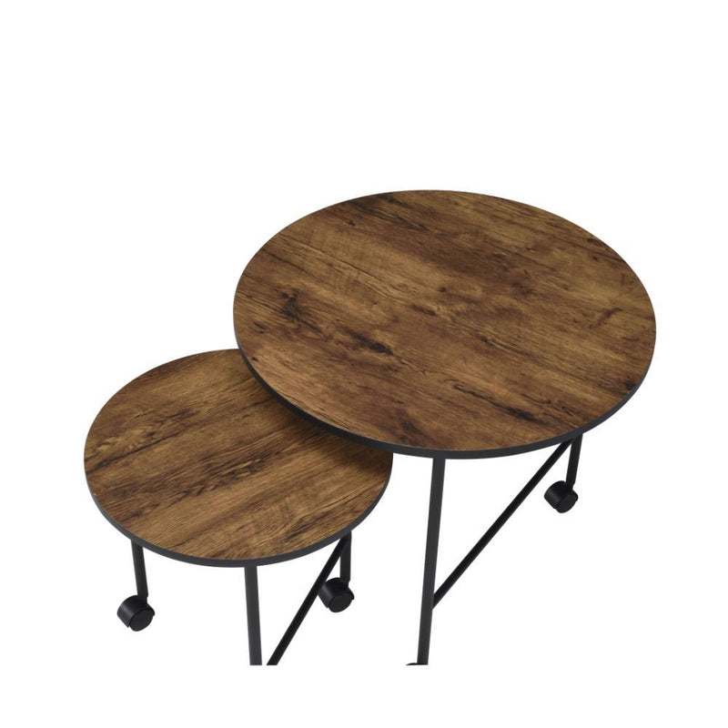 Oblis - Nesting Table Set - Vintage Oak - R&R Furniture Gallery (Fountain Valley, CA)