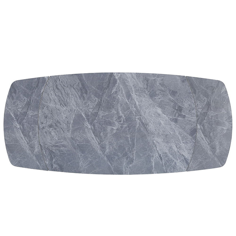 Hester - Ceramic Top Dining Table - Gray & Black - R&R Furniture Gallery (Fountain Valley, CA)
