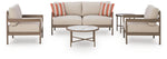 Bluff Trail - Loveseat, Lounge Chairs, Tables Set (Set of 5) - Beige