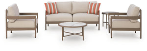 Bluff Trail - Loveseat, Lounge Chairs, Tables Set (Set of 5) - Beige
