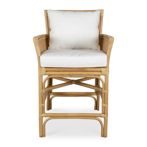Pacific - Rattan Counter Stool - Brown / White