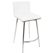 Lumi Source Marcel Mason 5-piece swivel contemporary counter height dining set with round table and four matching chairs.
