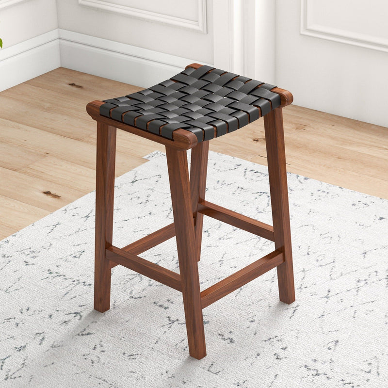 James - Mid-Century Modern Genuine Counter Stool - R&R Furniture Gallery (Fountain Valley, CA)