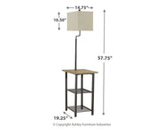 Shianne - Metal Tray Lamp  - Black - R&R Furniture Gallery (Fountain Valley, CA)