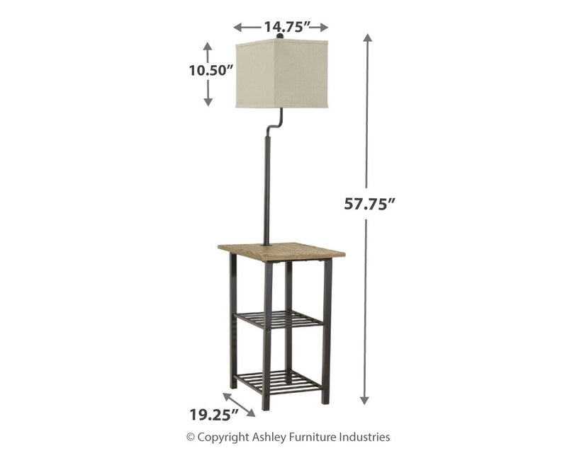 Shianne - Metal Tray Lamp  - Black - R&R Furniture Gallery (Fountain Valley, CA)
