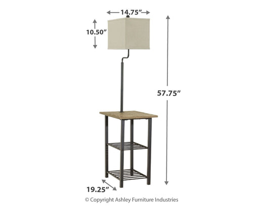 Shianne - Metal Tray Lamp  - Black - R&R Furniture Gallery (Fountain Valley, CA)