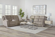 Penfield - Power Zero G Console Loveseat With Heat, Massage & Speaker P3 - Frappe - R&R Furniture Gallery (Fountain Valley, CA)
