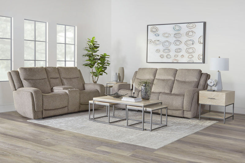 Penfield - Power Zero G Console Loveseat With Heat, Massage & Speaker P3 - Frappe - R&R Furniture Gallery (Fountain Valley, CA)